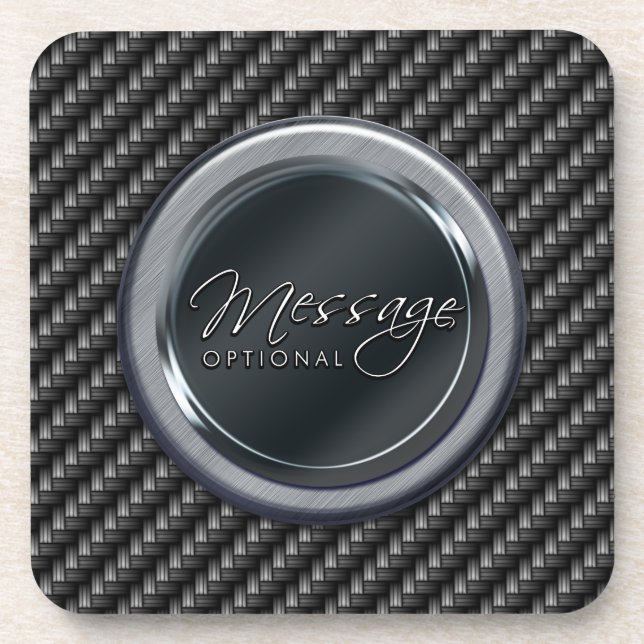 Dessous de verre de fibre de carbone 2A (Devant)