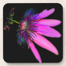 Dessous de verre de fleurs de passion rose