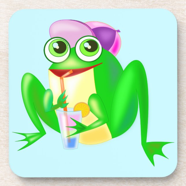 Dessous de verre de grenouille - Votre couleur - T (Devant)