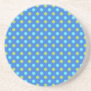 Dessous de verre de grès : Blue Moons Pois Motif