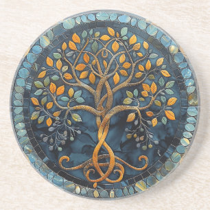 Dessous de verre de grès celtique de l'arbre de vi
