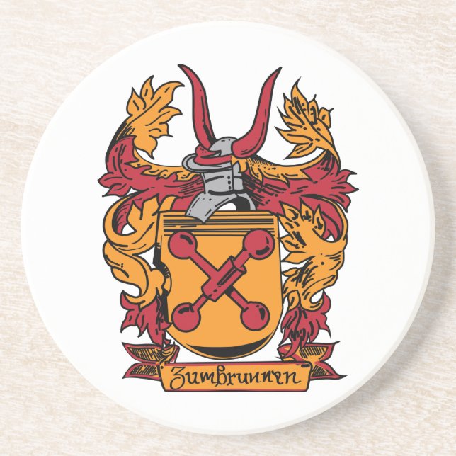 Dessous de verre de grès de crête de famille (Devant)