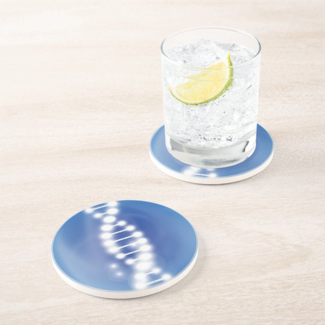 Dessous de verre de grès de logo d'ADN (Côté)