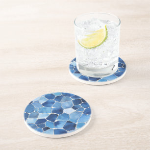 Dessous de verre de grès de mosaïque méditerranéen