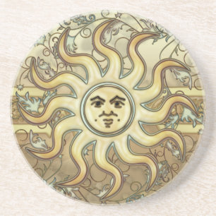 Dessous de verre de grès de symbole de Sun