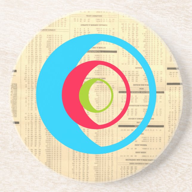 dessous de verre de grès d'impression de nouvelles (Devant)