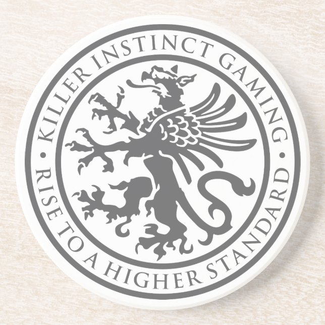 Dessous de verre de grès d'instinct de tueur (Devant)