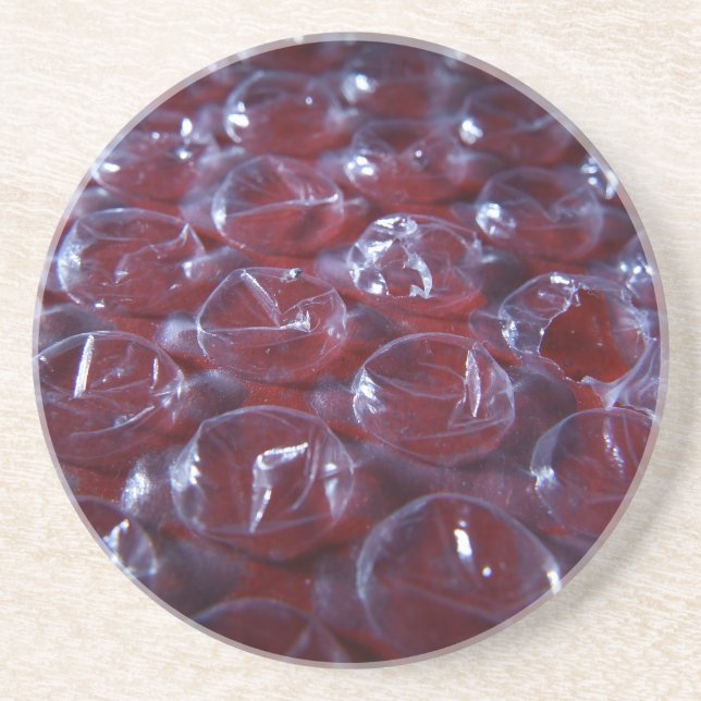 Dessous de verre de grès en grès de Bubblewrap bri (Devant)