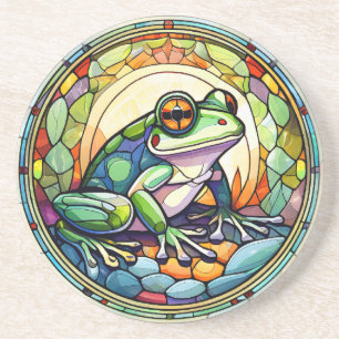 Dessous de verre de grès en grès de grenouille en 