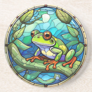Dessous de verre de grès en grès de grenouille en 
