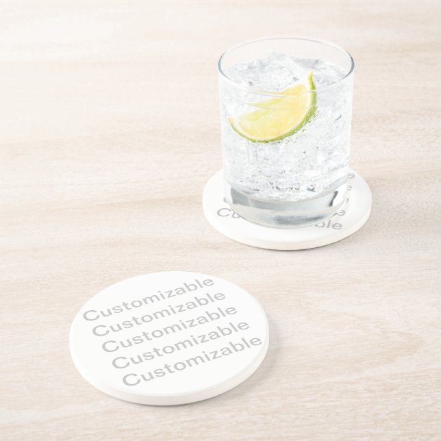 Dessous de verre de grès personnalisable (Côté)