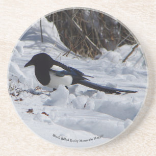 Dessous de verre de grès Rocky Mountain Magpie