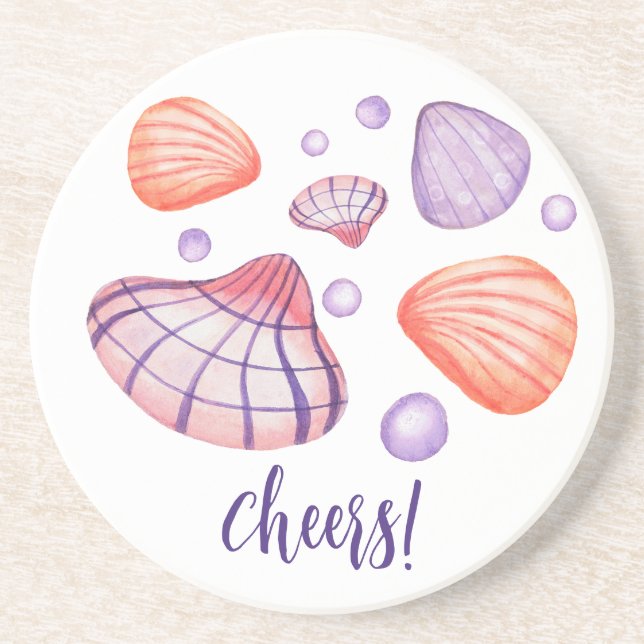 Dessous de verre de grès ronds (Devant)