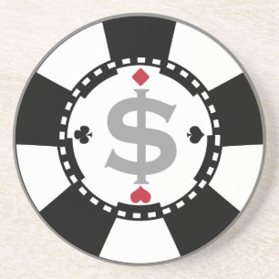 Dessous de verre de jeton de poker