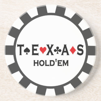 Dessous de verre de jeton de poker du Texas Holdem