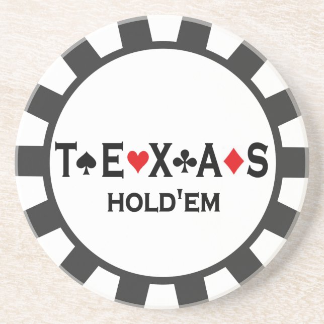 Dessous de verre de jeton de poker du Texas Holdem (Devant)