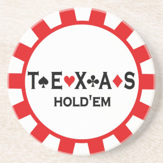 Dessous de verre de jeton de poker du Texas Holdem