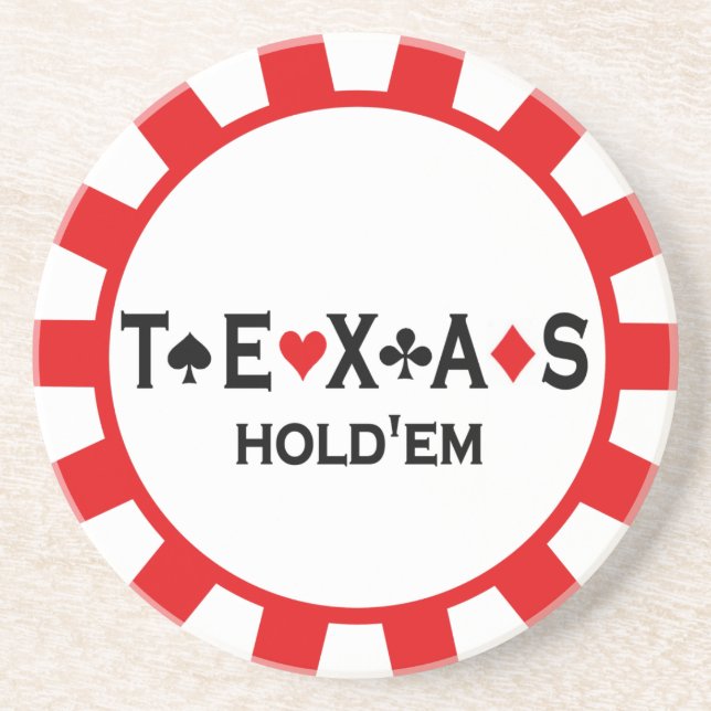 Dessous de verre de jeton de poker du Texas Holdem (Devant)