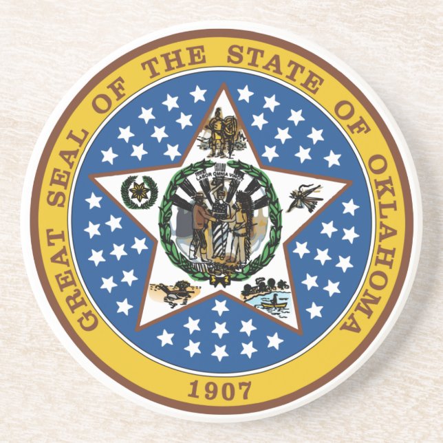 Dessous de verre de joint d'état de l'Oklahoma (Devant)