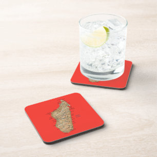Dessous de verre de la carte de Madagascar
