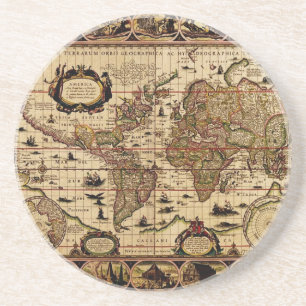 Dessous de verre de la carte du Vieux-Monde