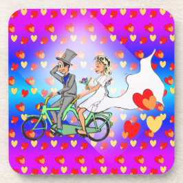 Dessous de verre de la fête du dessin au mariage