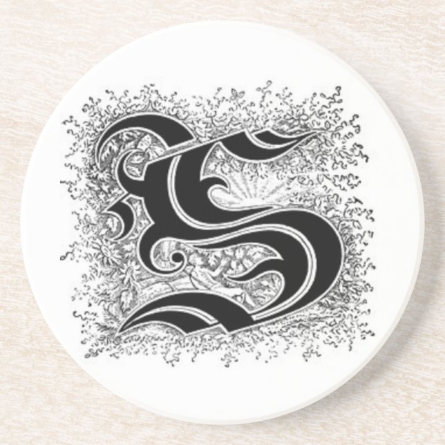 Dessous de verre de la lettre S de calligraphie (Devant)