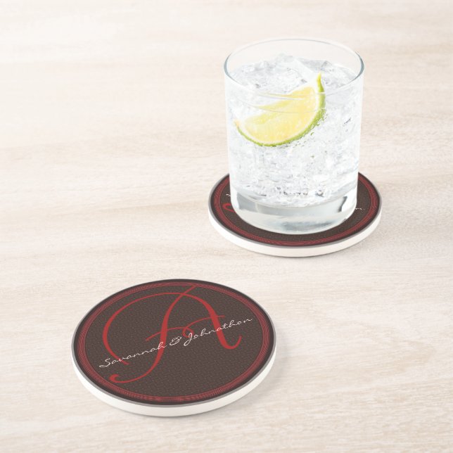 Dessous de verre de l'anniversaire du Mariage du p (Côté)