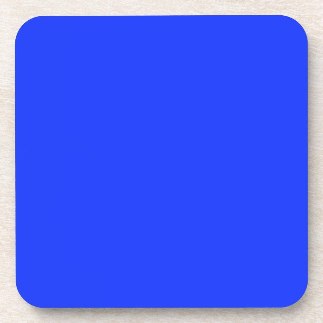 Dessous de verre de liège bleu néon (Devant)