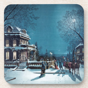 dessous de verre de liège "Christmas Eve"