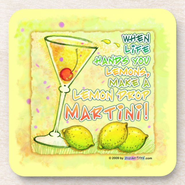 Dessous de verre de liège de Martini de baisse de (Devant)