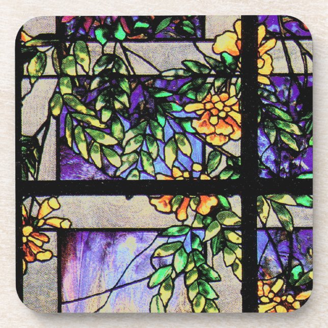Dessous de verre de liège en verre souillé de (Devant)