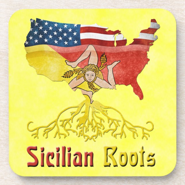 Dessous de verre de liège siciliens américains rac (Devant)