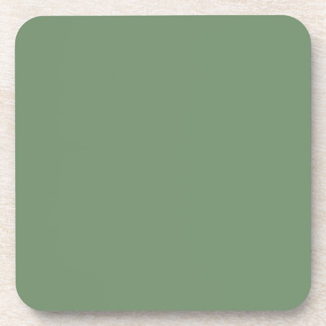 Dessous de verre de liège vert Pastel Sage (Devant)