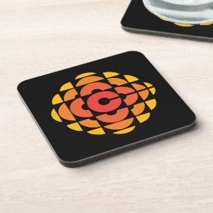 DESSOUS DE VERRE de logo CBC 1974 (série de 6)
