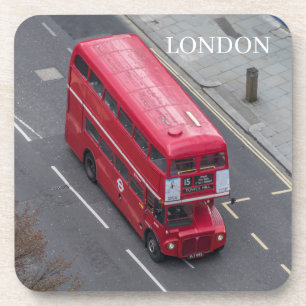 Dessous de verre de Londres en bus rouge vue aérie
