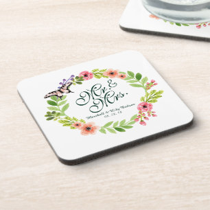 Dessous de verre de M. et de Mme Elegant Floral