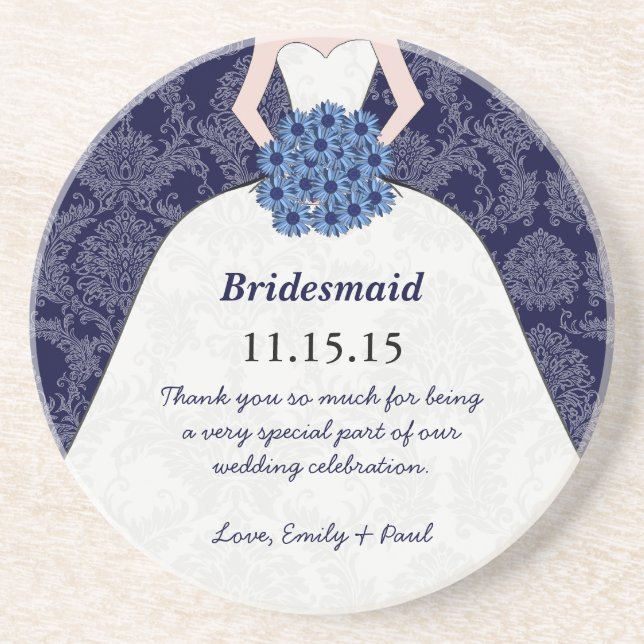 Dessous de verre de Mariage de Bridesmaid de la Ma (Devant)