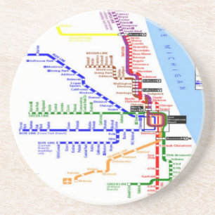 Dessous de verre de métro de Chicago