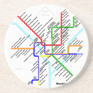 Dessous de verre de métro de DC de Washington