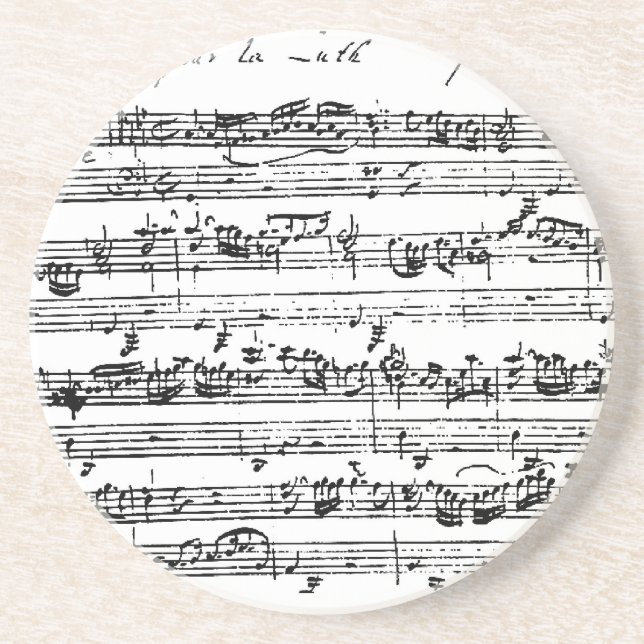 Dessous de verre de musique de Bach (Devant)