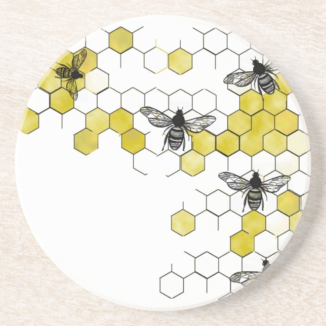 Dessous de verre de nid d'abeilles d'abeille de (Devant)