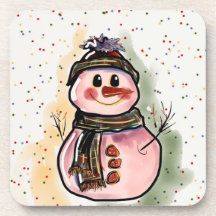 Dessous de verre de Noël Snowman