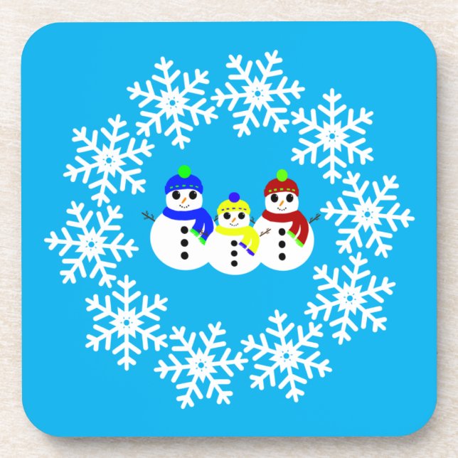 Dessous de verre de Noël Snowmen (Devant)