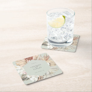 Dessous de verre de papier Carré personnalisé Boho