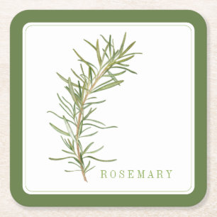DESSOUS DE VERRE de papier Carré ROSEMAIRE FRAIS (