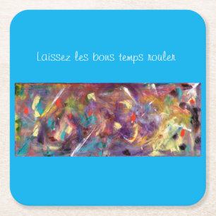 Dessous de verre de papier carré Whimsical Mardi G
