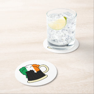 Dessous de verre de papier rond de bière irlandais