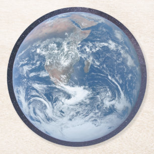 Dessous de verre de papier rond Planète Terre