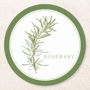DESSOUS DE VERRE de papier rond ROSEMAIRE FRAIS (+
